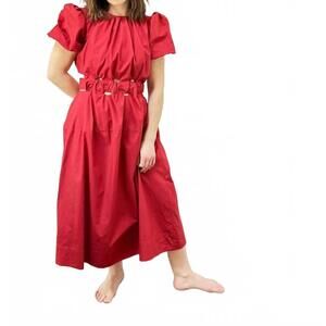 NEW SINCERELY OURS olivia midi dress in red